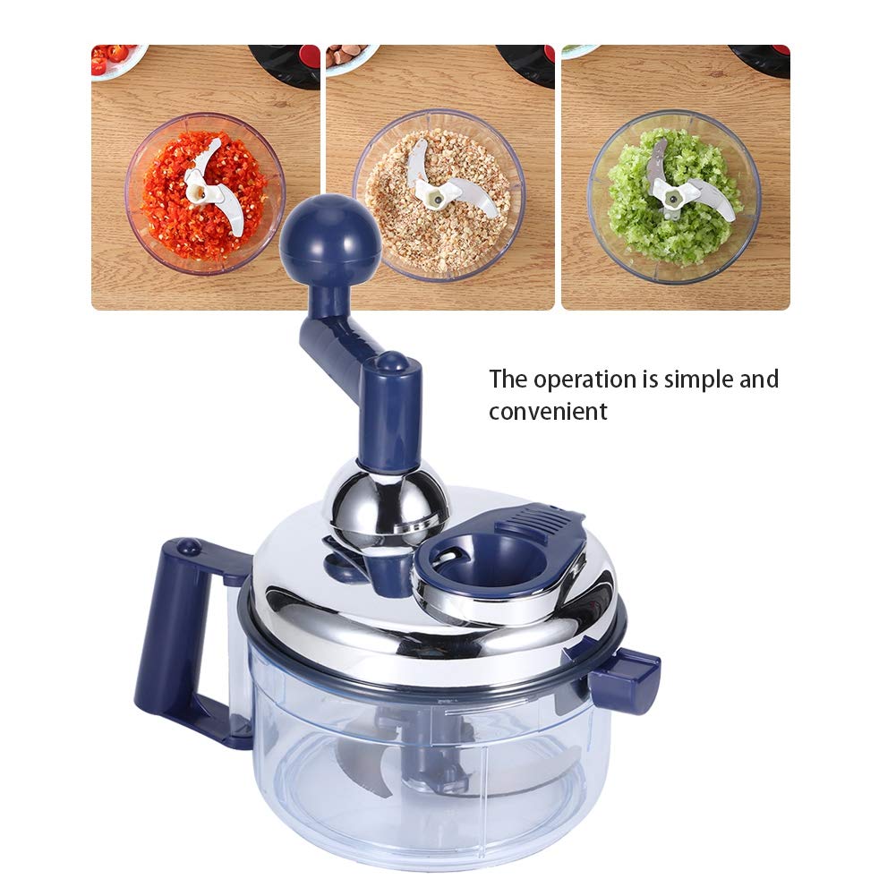 Crank Handle Food Processor Chopper, Multifunctional Vegetable Meat Chopper