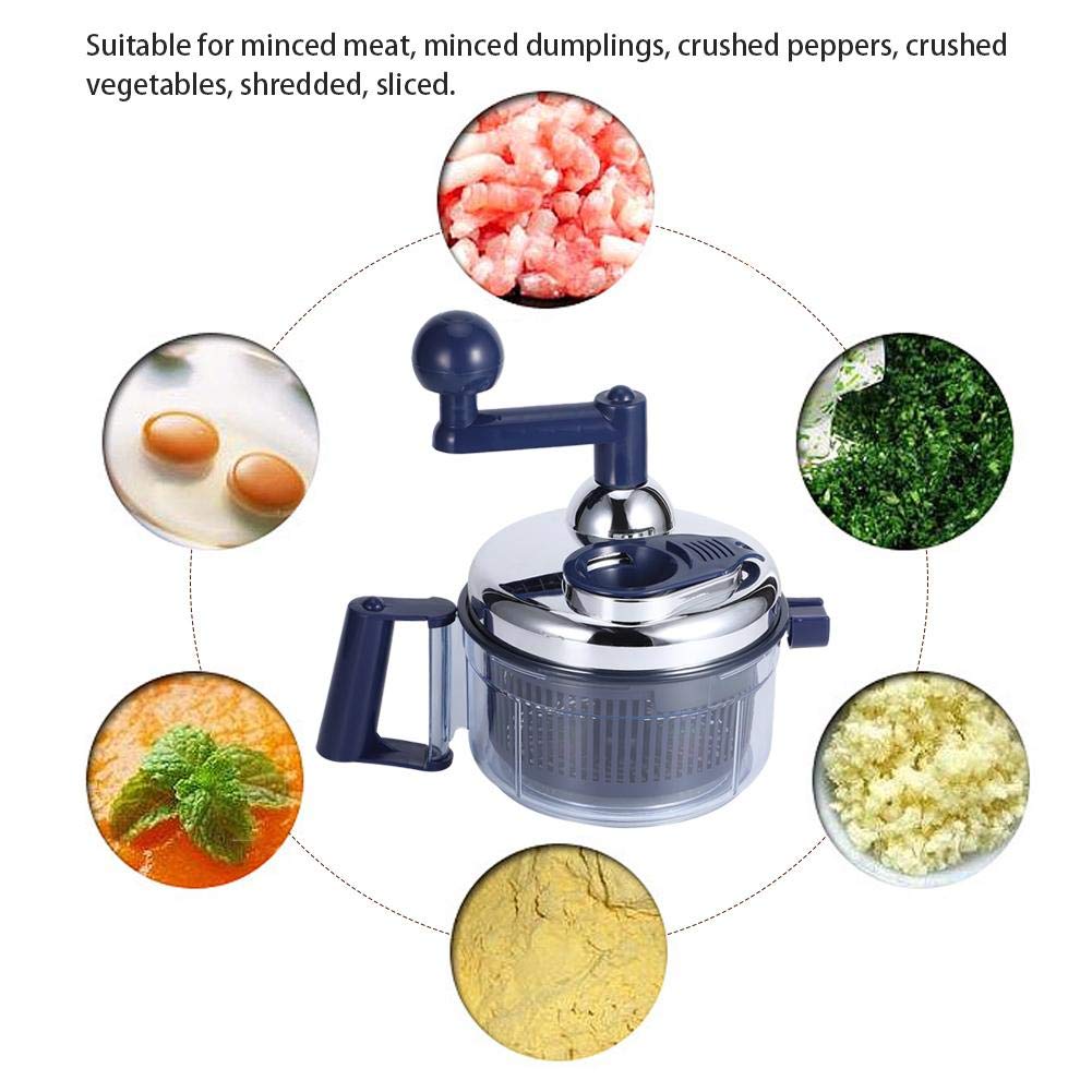 Crank Handle Food Processor Chopper, Multifunctional Vegetable Meat Chopper